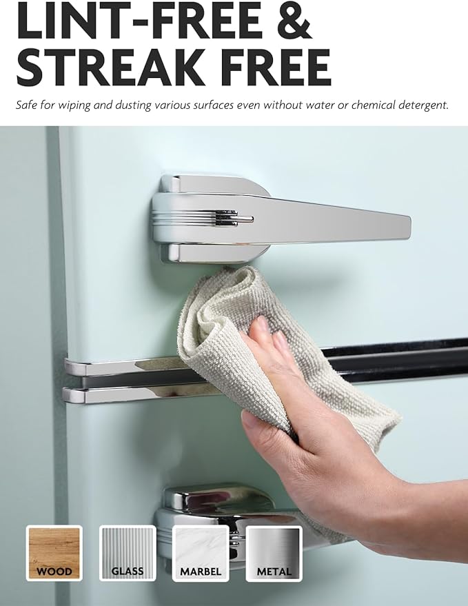 Fantasticlean Microfiber Cleaning Cloth Roll- 75 Sheets, 12"x12" (CoolGrey) | Super Absorbent, Lint-free, Tear-away Microfiber Towel Roll, for All-Purpose Cleaning, Reusable Alternative to Paper Towels