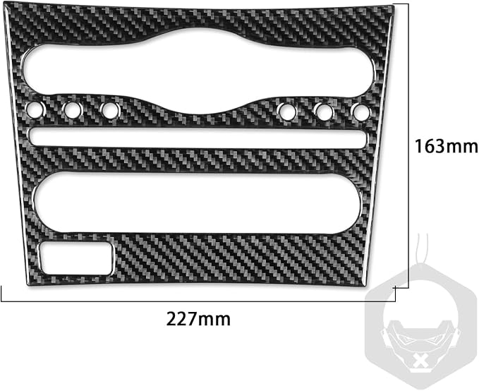 Real Carbon Fiber Trim for Infiniti Accessories | for G35 G37 G25 Q60 Q40 2007-2015 X S Sedan Coupe Convertible Dash CD AC Control Panel Interior Thick Overlay Decal