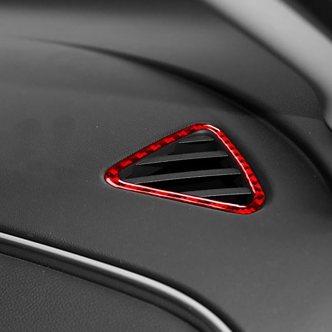 Real Carbon Fiber Trim for Chevy Malibu 9th Gen Accessories | for 2016-2024 Dashboard Air Outlet Wind Vent Frame Sticker Interior Thick Overlay Decal