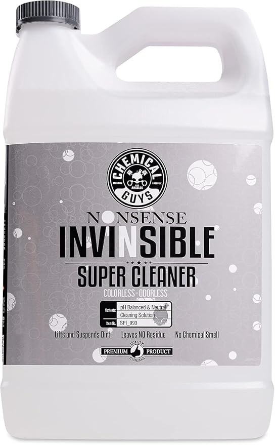 Chemical Guys, Nonsense Colorless & Odorless All-Surface Cleaner, 1 Gallon | Colorless, odorless, residue-free cleaner lifts dirt from vinyl, rubber, plastic, carpet and upholstery.