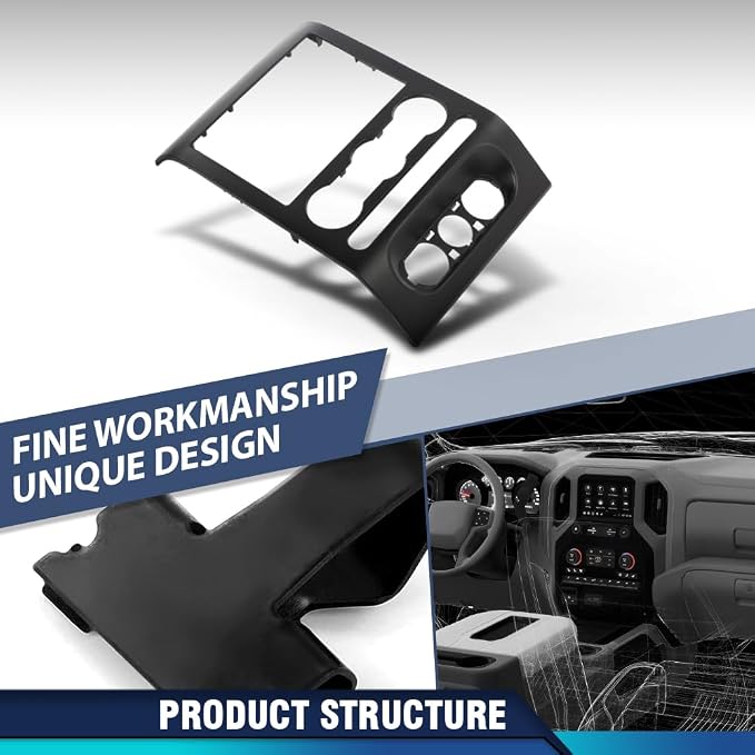 PIT66 Dash Bezel Center Trim Panel Cover Fit 2004-2008 Ford F150 | Dash Bezel Center Trim Panel Cover Compatible with 2004-2008 Ford F150 4L3Z-1504302-AAA