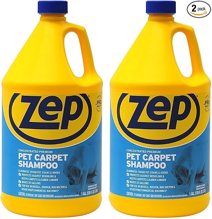 Zep Carpet Shampoo | 128 fl oz | Pack of 2 | Clear