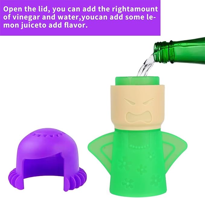 Angry Mama Microwave Oven Stem Cleaner 2 Pcs Mom Steam Cleaner Just Add Vinegar and Water Vapor Fog Steamer Cleaning Equipment Easily Cleans the Crud in Minutes for Home or Office(Green & Yellow)