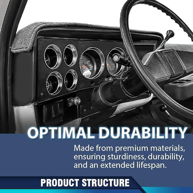 PIT66 Dashboard Bezel Lower Column Cover Fit Chevy GMC Truck 1984-1987 | A/C Dash Trim Panel Replacement Fit Chevy GMC Trucks 1984-1987. Fits Models Without Wiper Switch Hole