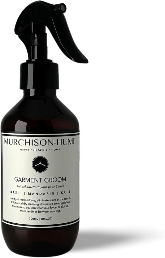 Murchison-Hume Garment Groom Fabric Freshener, Air Freshener, Odor Fighter, Laundry Treatment and Stain Remover, Basil Mandarin Kale