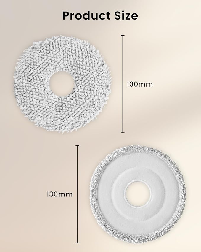 8Pack Replacement Parts Accessories Compatible for Roborock Qrevo Series, Saros 10R,Qrevo Curv,Qrevo Edge,Qrevo Edge S5A,QV 35A,Qrevo S5V Robot Vacuum,Spare Accessories Kit with 4 Dust Bags,4 Mop Pads