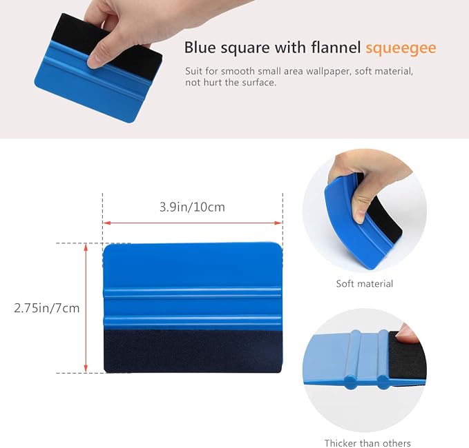 Luxiv Car Window Tint Application Tools Kit, 9 Pcs Vehicle Glass Protective Film Installing Tool, Squeegee Automotive Film Scrapers