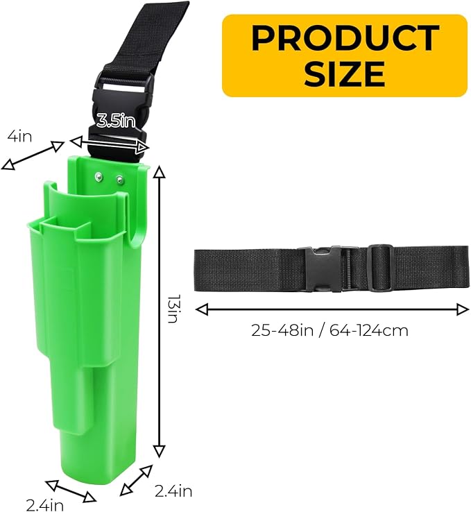 Window Cleaning Side Bucket On a Belt Holster Holds 3 Squeegees and a Washer