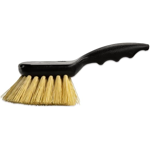 SPARTA Plastic Scrub Brush, Cleaning Brush, Utility Brush with Polypropylene Bristles For Cleaning, 8 Inches, Black