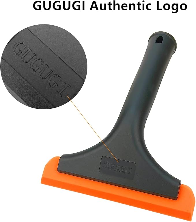 Super Flexible Silicone Squeegee, Auto Water Blade, Water Wiper, Shower Squeegee, 5.9'' Blade and 7.5'' Long Handle, for Car Windshield, Window, Mirror, Glass Door