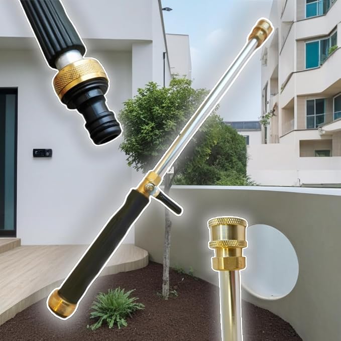 Upgraded Pressure Washer Wand, Brass Nozzle Quick Connect Sprayer for Car Pool Patio Lawn Cleaning