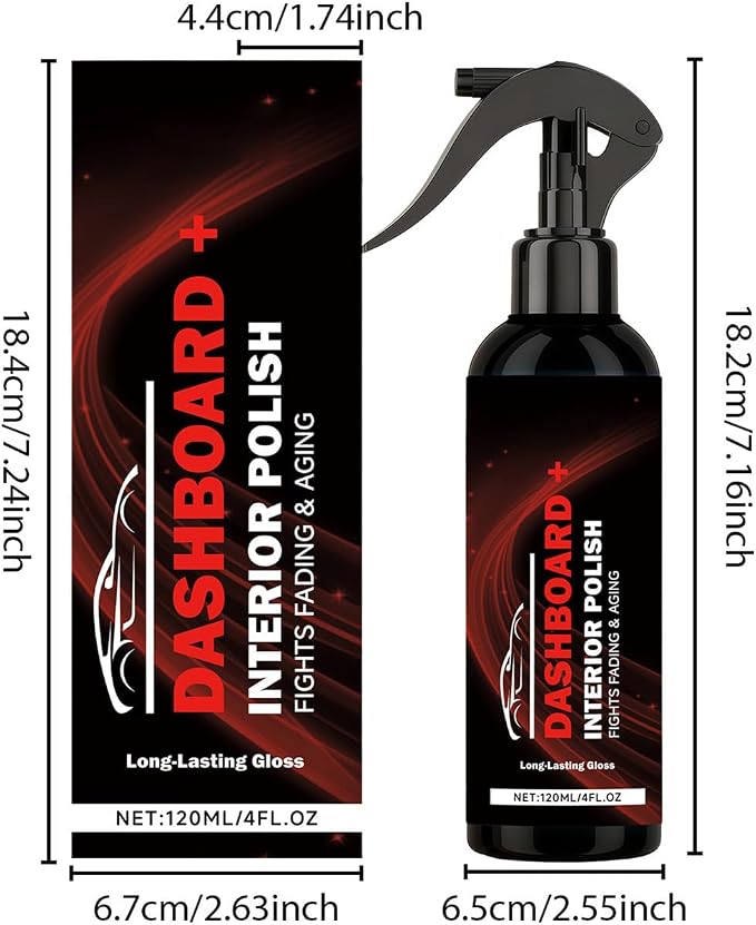 Car Interior Polishing Spray 120ml Car Trim Renovation Spray | Vehicle Trim Dressing Cleaner for Vehicle SUV Sedan RV Truck Garage Seats Dashboard
