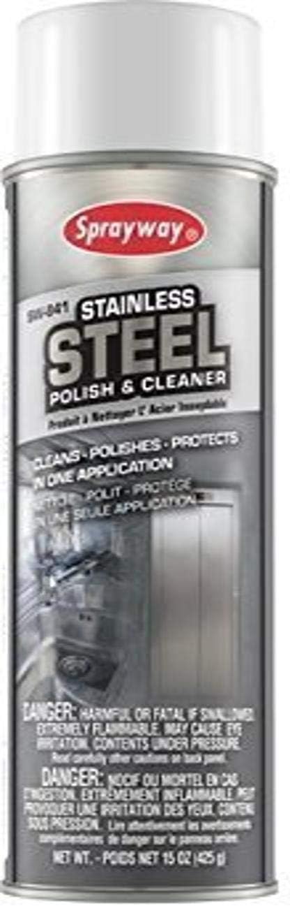 Sprayway Stainless Steel Cleaner, 15oz Can, Pack of 2 (841)