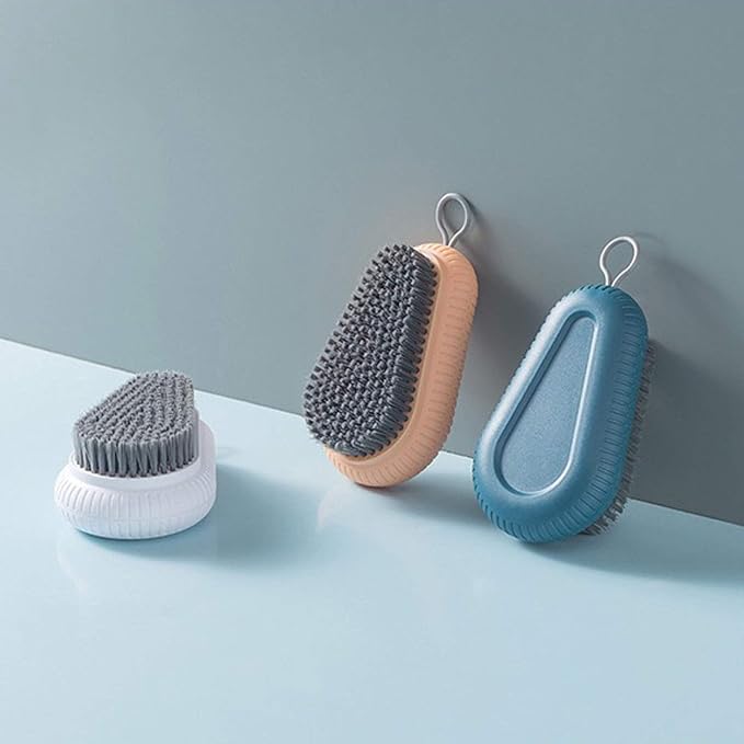 Cleaning Brush Soft Bristle Brush Laundry Scrub Brush Clothes & Shoes Brush | 2 Pack Scrubbing Brush Easy to Grip Household Cleaning Brushes Tool for Countertops Bathtubs
