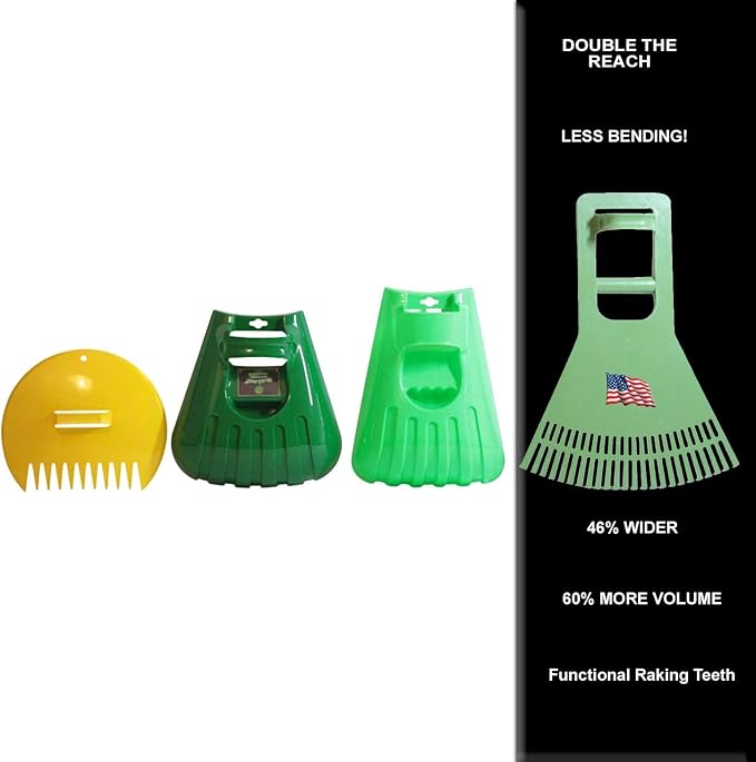 TheXceptional Pick-Up Claws | Ergonomic Leaf Scoops & Yard Grabber Tool | Light-Weight, Tall Grip Wide Rake Head, Easy Leaves Cleanup Hand Tool Garden Collector, Durable USA-Made by Vertex Products