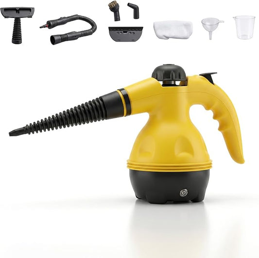 Keenstone Steam Cleaner for Home, Handheld Steamer with 9pcs Accesssories for Cleaning Furniture, Upholstery, Tile, Grout (O1)