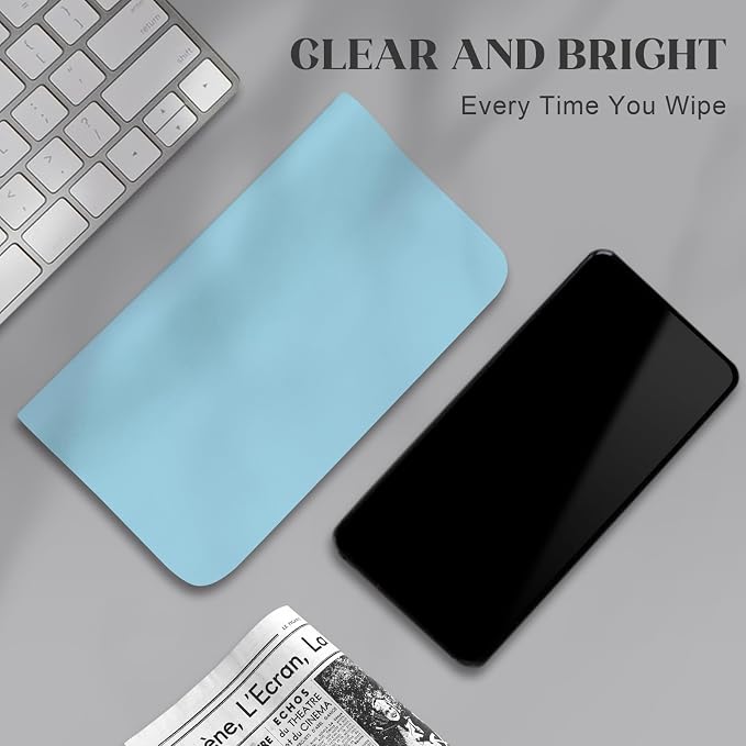 30 Pack Microfiber Glasses Cleaning Cloths with 2 Lens Cleaner Sprays | Premium Quality, Ultra-Soft, 5 Colors, Lint-Free & Streak-Free, Safe for Glasses, Sunglasses, Camera Lenses & Screens