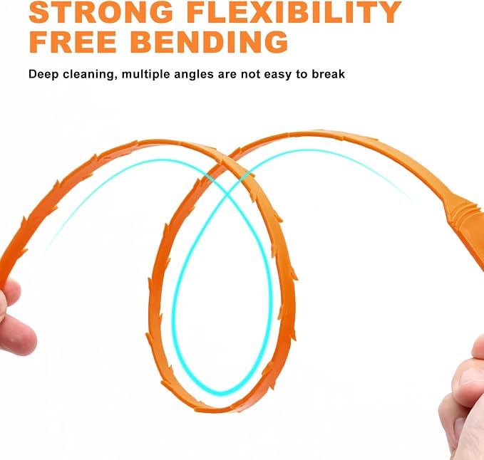 Drain Clog Remover, Effective Drain Snake Hair Drain Clog Remover, Ideal Drain Cleaner For Sinks, Showers, And Tubs - Flexible And Durable 6Pack 20inch Length For Easy Use.