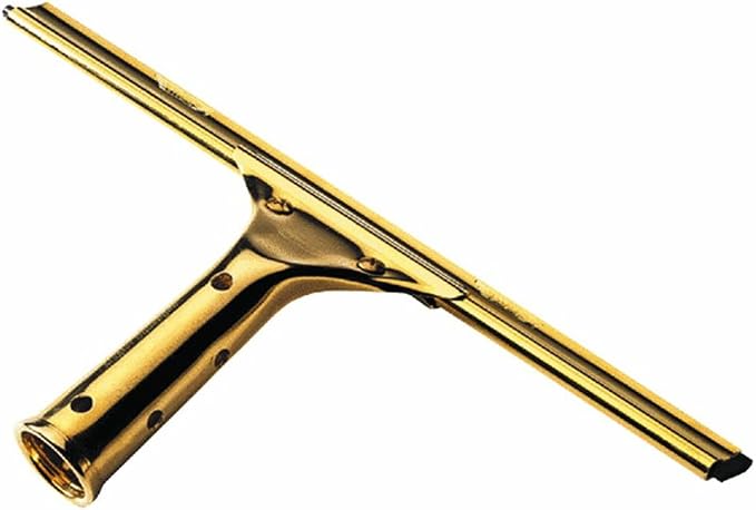Ettore 10014 Pro Series Brass Squeegee, 14-Inch , Gold
