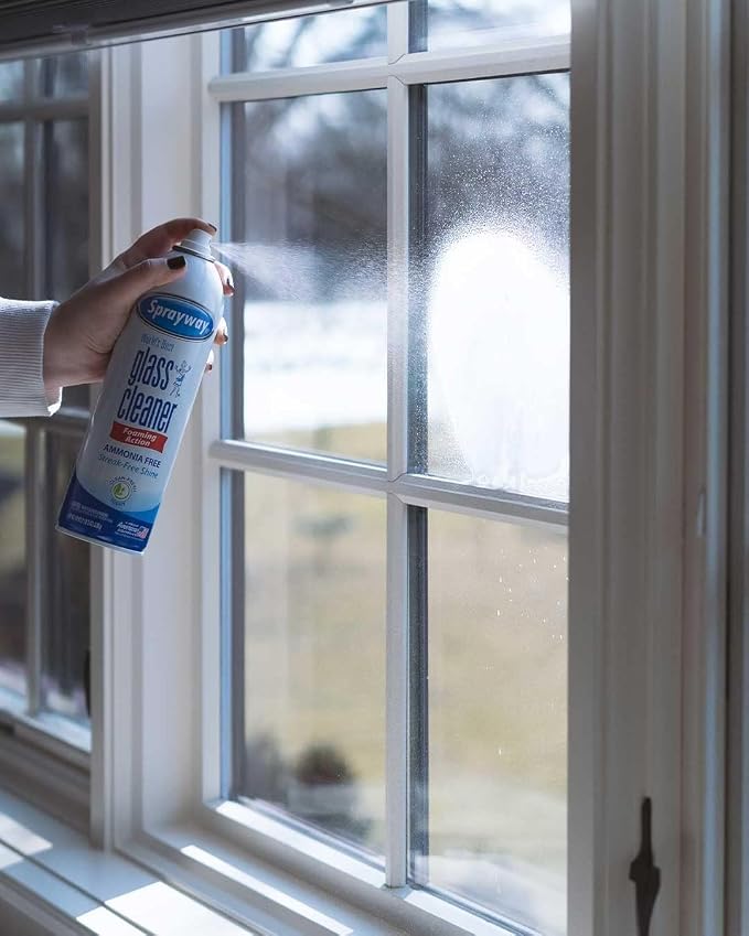Sprayway Glass Cleaner with Foaming Spray for a Streak-Free Shine for Home and Automotive Use,19 oz.,(Pack of 12)