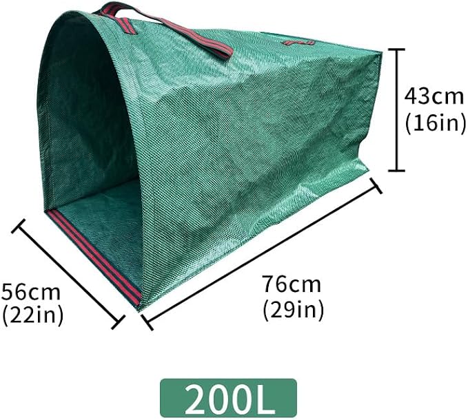 RISETEX 3-Pack Large Reusable Collapsible Yard Waste Bags with Dustpan | For lawn, garden, leaves, grass clippings, parties, laundry, camping. Heavy-duty, folds flat, easy storage