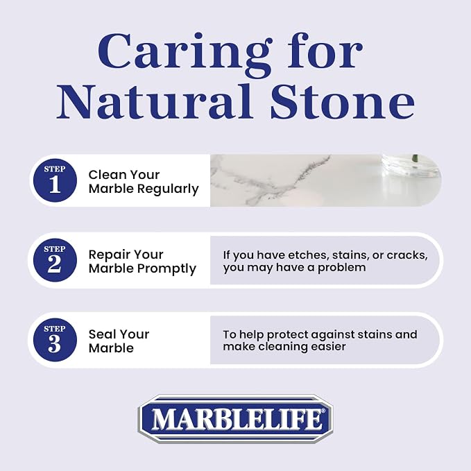 Marblelife Marble Gloss Conditioner, Used For Heavy Duty Countertop, Table, Bar, and Vanity Surfaces, Easy To Use Marble Conditioner Helps Rejuvenate and Revive Surfaces, 16oz