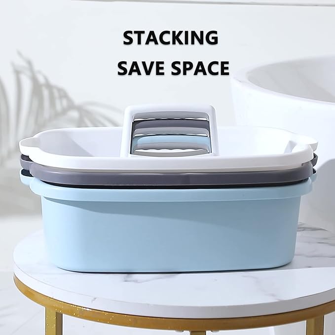 JiatuA Large Cleaning Supplies Caddy Portable Shower Caddy Basket Dark Gray | Sturdy Supply Organizer with Handle Plastic Bucket Tool Storage for Bathroom Bedroom Kitchen Garden College Dorm Essentials