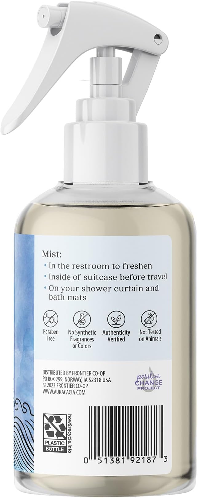 Aura Cacia Ocean Air Room Spray 8 Fl. oz. - Light Aroma, No Synthetic Fragrances