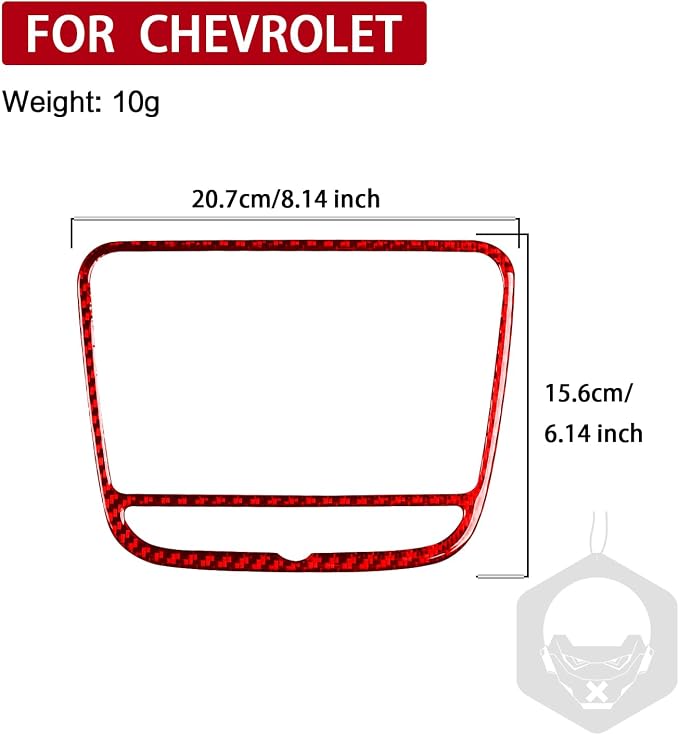 Real Carbon Fiber Trim for Chevy Malibu 9th Gen Accessories | for 2016-2024 Navigation Screen Panel Frame Sticker Interior Thick Overlay Decal