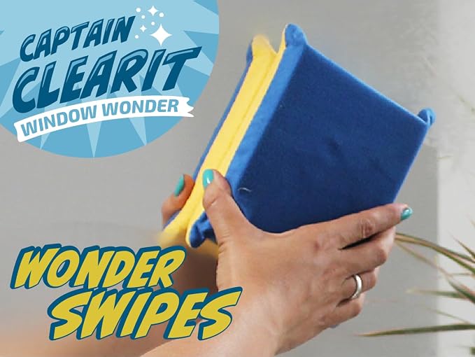 JJ KENT Captain Clearit Window Cleaner Sponge for Windshields, 2 Pack | Car window cleaner tool, non-scratch sponge for fog, steam, condensation, mirrors, glass, boats and bathroom surfaces