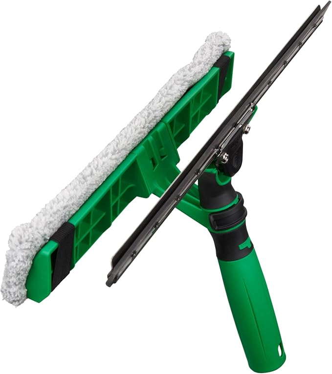 Unger VisaVersa 18-in. 2-in-1 Window Washer & Squeegee, VV450 | VV450 pro tool; microfiber pad for washing; integrated squeegee for drying; 18-in./45cm width