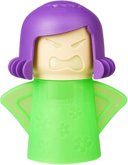 OIF Angry Mama Microwave Cleaner Angry Mom Microwave Oven Steam Cleaner Easily Cleans The Crud in Minutes. Steam Cleans with Vinegar and Water for Home or Office Kitchens-Green