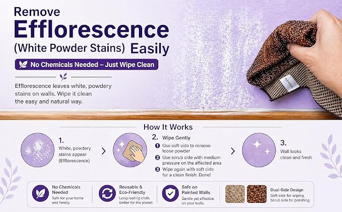 2-in-1 Scrub & Wipe Microfiber Cleaning Cloths – Non-Scratch Scrubbing Side + Soft Absorbent Side – Reusable Dual-Sided Cleaning Towels (6 Pack)