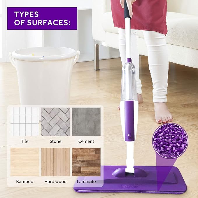 16.5" Microfiber Mop Pads Refills, 3 Pack Reusable Replacement Heads | reusable wet mop refills, machine washable for 14-16 inch spray mops, hardwood floors, dust cleaning & scrubbing