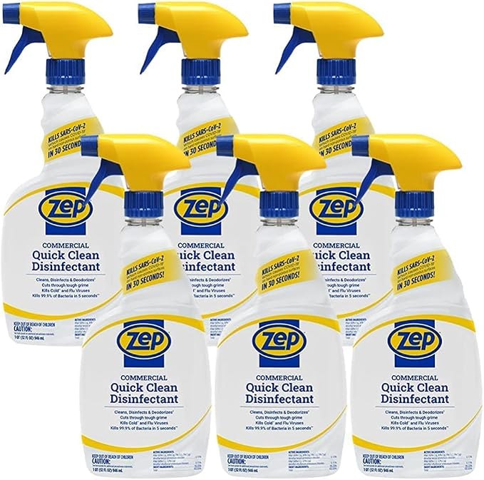 Zep Home Pro Commercial Quick Clean Disinfectant - 32 Fl. Oz. - R49806 - Pro Trusted Cleaning Power: Now in Refreshing Scents and Family Friendly Formulas (6)
