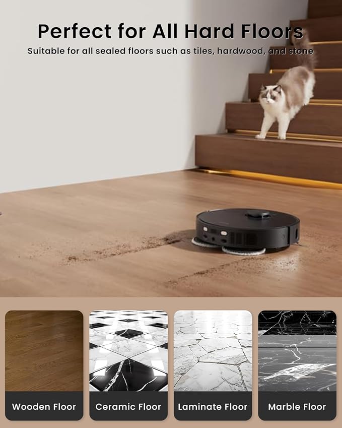6Pcs Microfiber Mop Cloth Pad for Roborock Q Revo,Qrevo S,Qrevo Pro,Qrevo Master,Qrevo MaxV,QV35A,QV 35S,Qrevo S5V,Qrevo Edge S5A,Qrevo Curv,Saros 10R Robot Vacuum, Washable Mopping Cloth Accessories