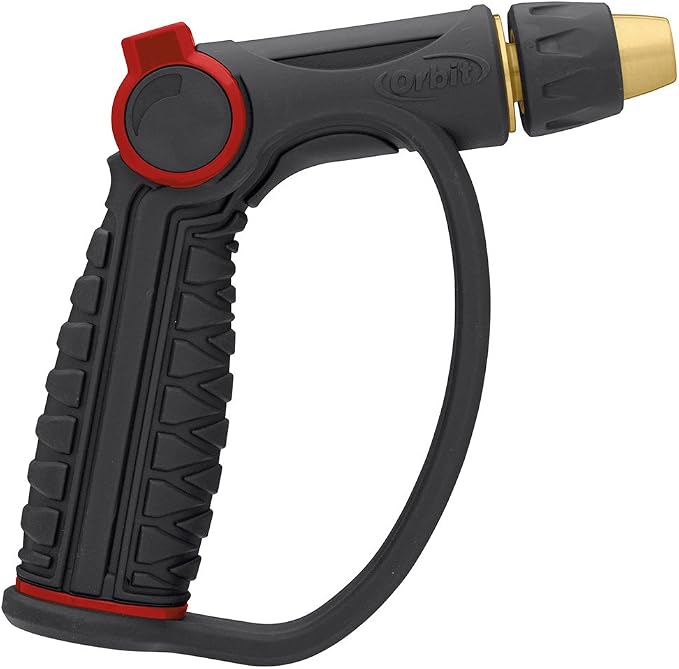 Orbit 58984 Thumb Control G-Drip Contractor Adjustable Pistol Brass Spray Nozzle, black (Pack of 6)