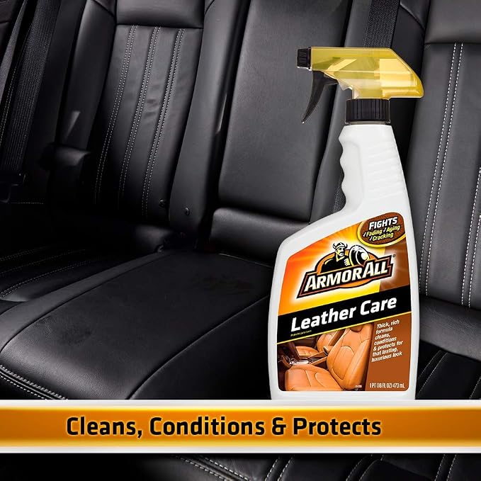 Armor All Car Leather Care Spray, Leather Cleaner and Protectant for Cars, Trucks and Motorcycles, Includes 2 Bottles, 16 Fl Oz Each