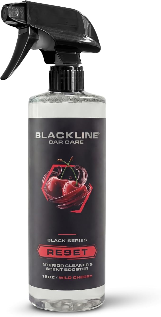 Blackline Luxury Scented Leather Interior Car Cleaner Reset Deep Cleans & Deodorizes All Surfaces, pH-Neutral High-Foam Formula, Long-Lasting Premium Fragrance and Deodorization for Car - Wild Cherry