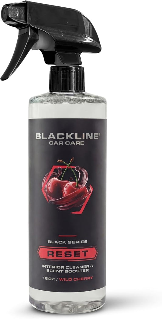 Blackline Luxury Scented Leather Interior Car Cleaner Reset Deep Cleans & Deodorizes All Surfaces, pH-Neutral High-Foam Formula, Long-Lasting Premium Fragrance and Deodorization for Car - Wild Cherry