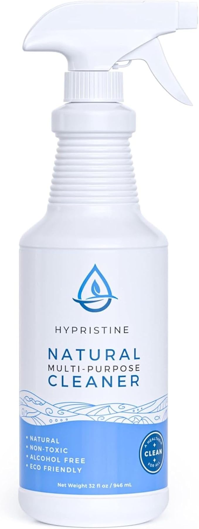 Hypristine Natural Multipurpose Surface Cleaner, 32 fl oz Spray Bottles, 1 Pack