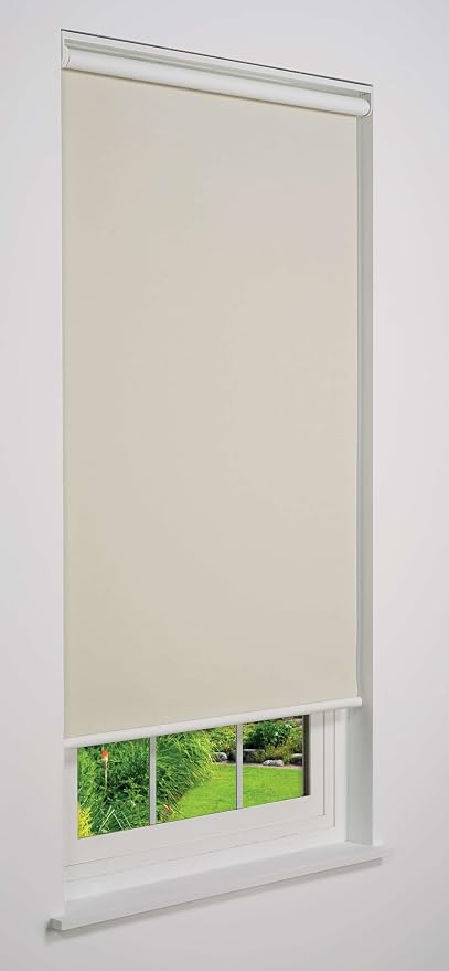 Customizable Cordless Blackout Sierra Collection Roller Shade, Beige 66" to 71" W X 54" H (Arrives 1/4" Narrower)