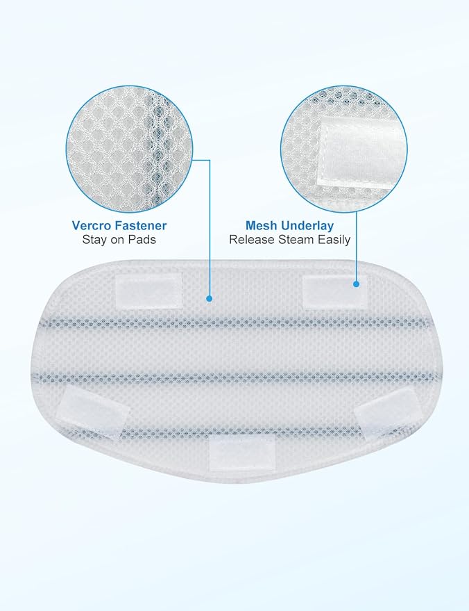 Steam Mop Pads Compatible with PurSteam ThermaPro 10-in-1 and ThermaPro 211 Steam Mop Cleaner Microfiber Pur steam Mop Replacement Pads Washable Reusable Steam Mop Pads for Steamer Floor Cleaning