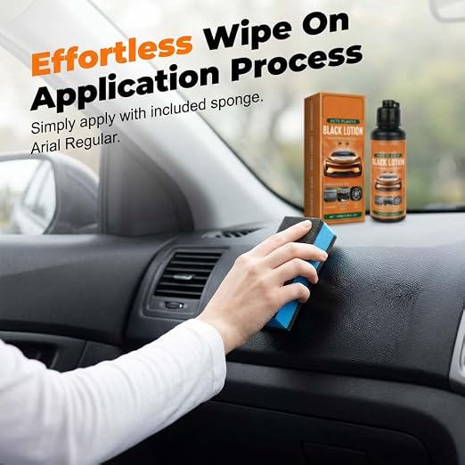 Auto Plastic Restorer Kit, 2026 New Car Plastic Restorer, Automotive Black Lotion for Dashboard, Multi Functional Dashboard Polish for Car Interior Care (1)