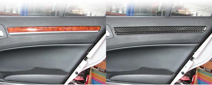 Real Carbon Fiber Trim for Chrysler 300 Accessories | for 2015-2023 300C 300S Limited/Touring Door Panel Trim Strip Sticker Interior Thick Overlay Decal
