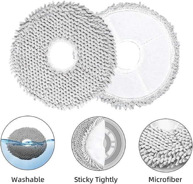 10pcs Mop Pads for ECOVACS DEEBOT X1 Omni/X1 Turbo/T20 Omni/T10 Omni/X2 Omni/T30S/N30 Pro Omni/N30 Omni/T30S AI/T30S Pro/T30S CARE/T50 OMNI/T50 PR O OMNI/T50 MAX P R O OMNI/Yeedi m12 p ro+ Deebot Mop