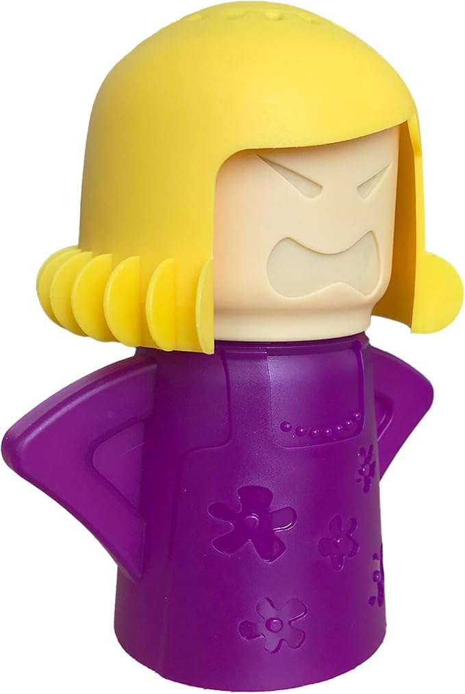 Microwave Cleaner Microwave Oven Cleaner High Temperature Steam Cleaning Equipment Tool Fridge Deodorized Easily Crud Steam Cleans Add Vinegar and Water Angry Mama (Purple)
