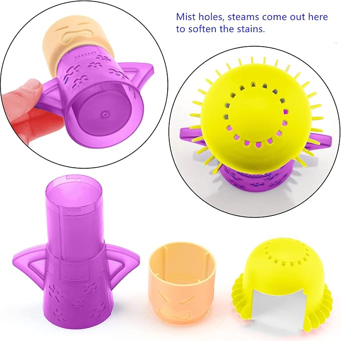 Microwave Oven Cleaner, Angry Mom Microwave Cleaner, Steamer Cleaning with Vinegar and Water, Microwave Oven Cleaner for Kitchen Office (Purple)