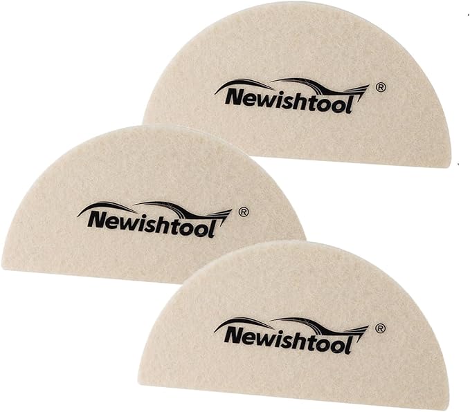 NEWISHTOOL 3 PCS Wool Felt Squeegee Window Tint Tools, Scratch-Free Scraper | Soft Woolen Squeegee for Vinyl Wrap, Glass Tint Film, Car Wrapping, PPF Installation, Felt Squeegee for Vinyl, Scrub Block