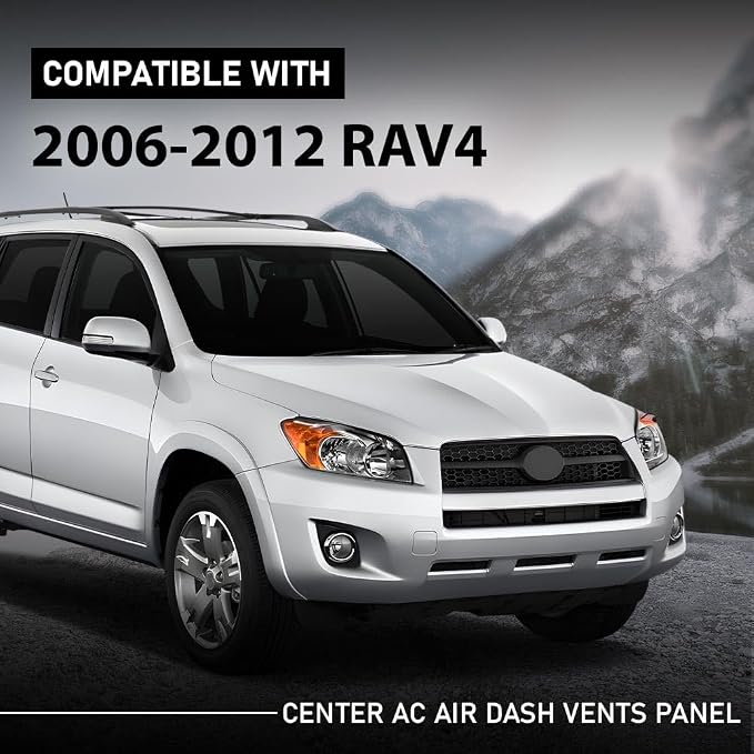 G-PLUS Center AC Air Dash Vents Panel Compatible with Toyota Rav4 2006-2012 55663-42020